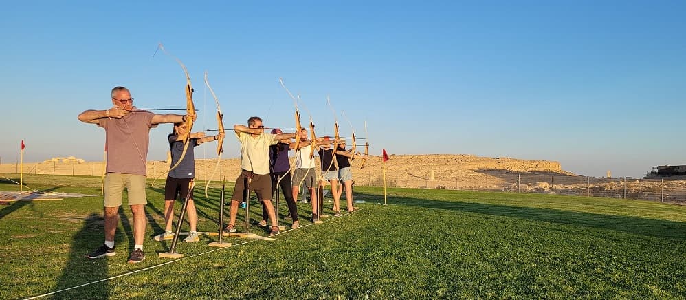 מצפה רמון אליהו בדש ובן הדני קשתות (חץ וקשת) - Archery 