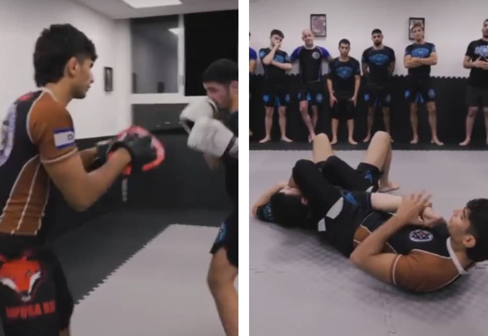 נדב  בר גיל ראש העין אמ.אמ.איי - MMA ג'וג'יטסו ברזילאי BJJ